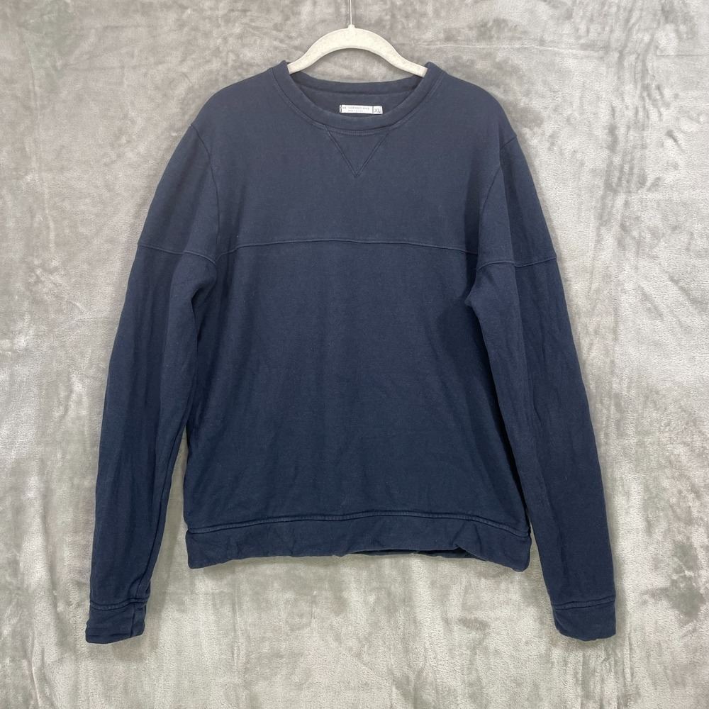 We Norwegians Womens XL Sweatshirt Navy Blue Pullover Minimalist Made in Europe